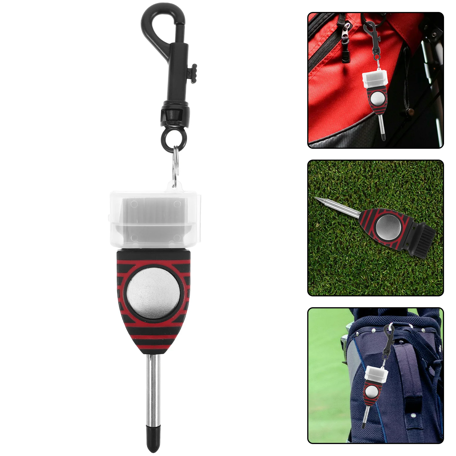 

Golf Club Groove Cleaner Multi-Functional Stainless Steel Brush Sharpener Tool Essential Portable Golf Supplies Cleaner