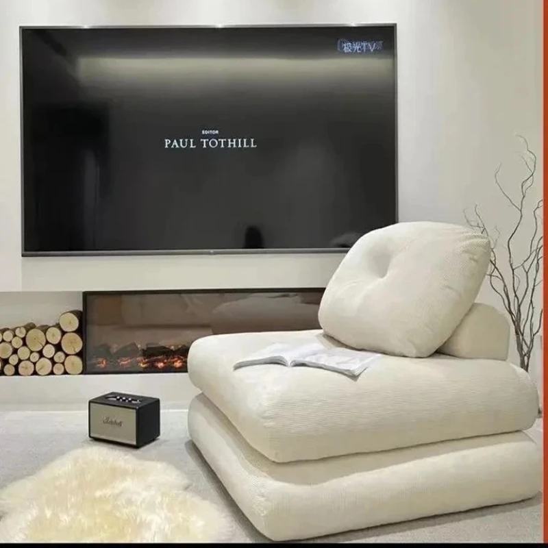 

X-S silent wind fabric sofa tofu block detachable tatami sofa without armrests