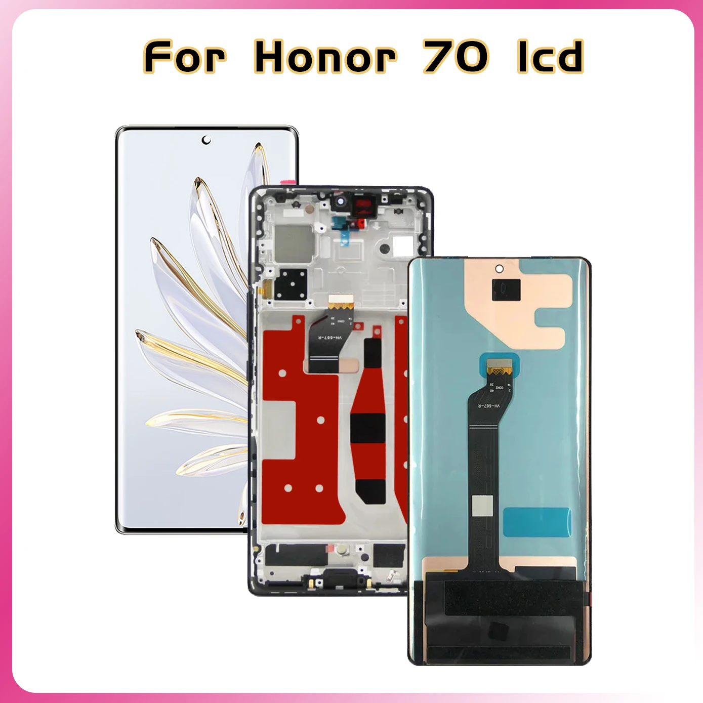 6.67\'\' AMOLED Screen For Huawei Honor 70 LCD FNE-AN00 FNE-NX9 Display Touch Screen Digitizer Assembly For Honor 70 LCD Display