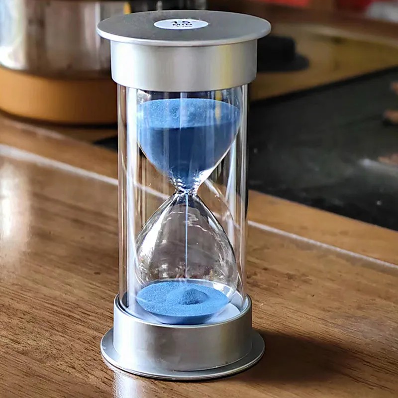 Silver High Brightness Hourglass 10/20/30 Minute Timer Children's Learning Time Self Discipline College Entrance Graduation Gift