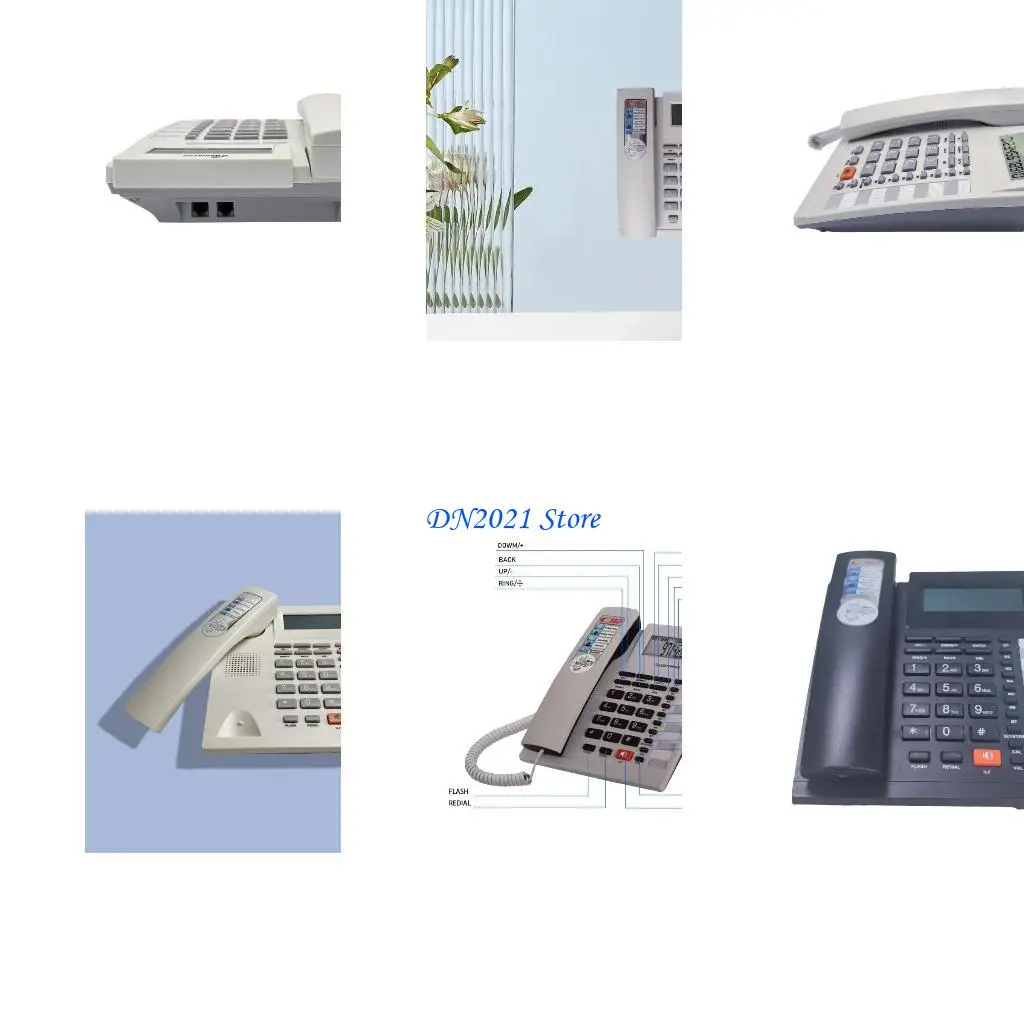 F3KE Landline Phone Desktop House Phone Seniors Caller Integrated Telephone for Home