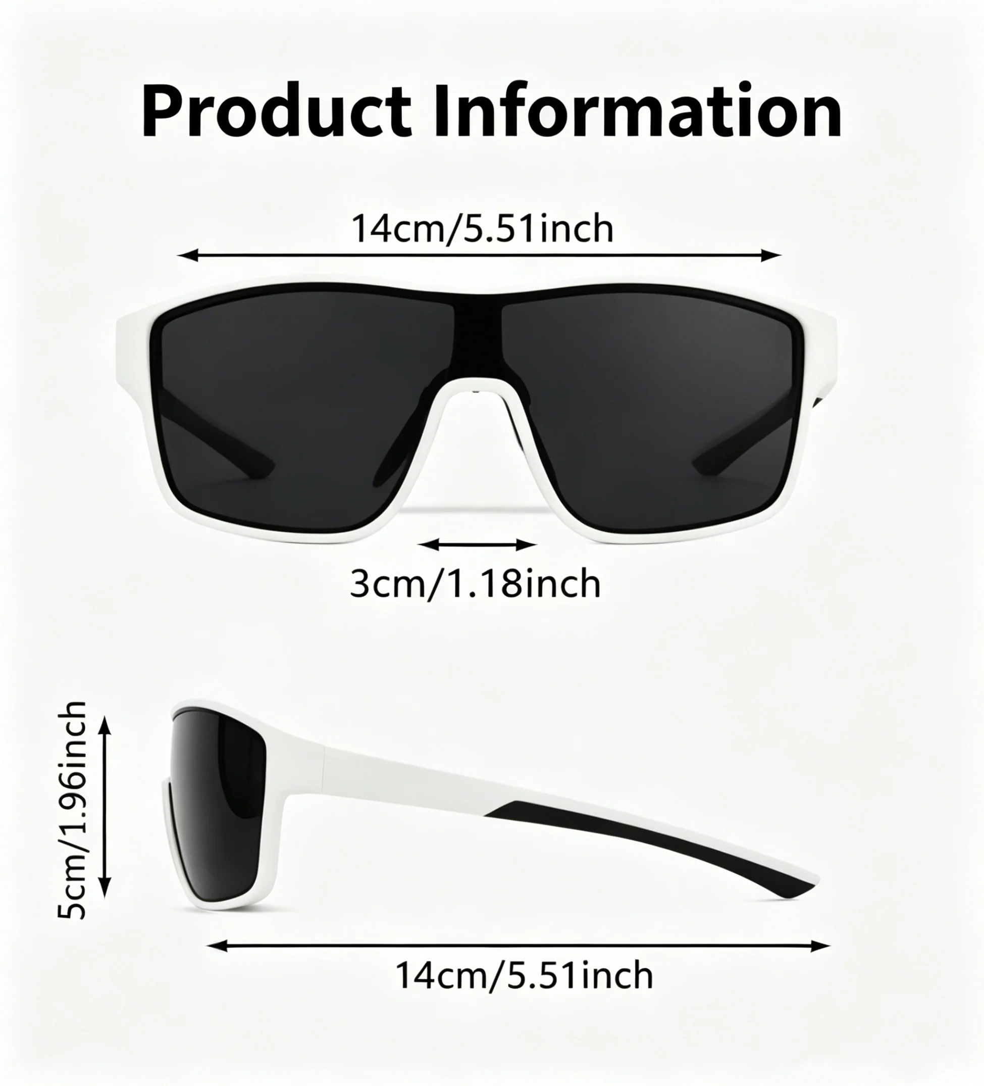 Professional Outdoor Sports Goggles, Polarized Cycling Sunglasses for Men Women, UV Protection Windproof Eyewear for Running