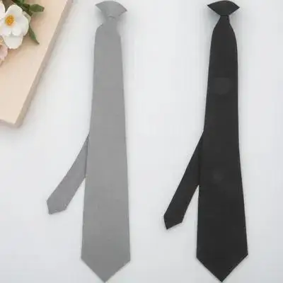 

2Pcs Clip-on Ties Men Solid Color Necktie for Formal Occasions Wedding Celebration Christmas Tie for Women Button Necktie