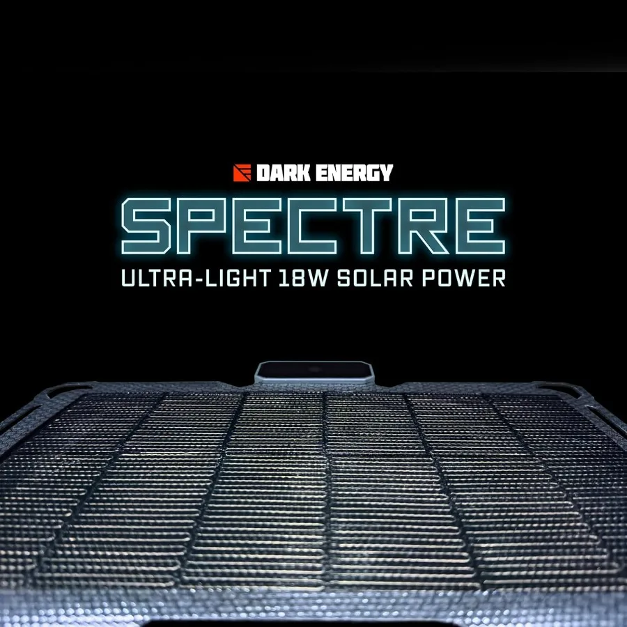 Panel solar plegable Dark Energy Spectre de 18 W para aventuras al aire libre y cargos de preparación de emergencias Dispositivos USBC y USBA ingenio