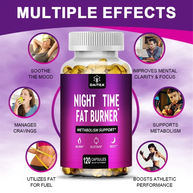 

Nighttime Fat Burner - Carb Blocker, Metabolism, Fat Burning Supplement