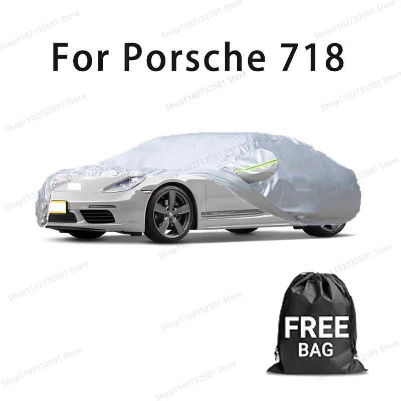 

For Porsche 718 Car Cover Full Covers with Reflective Strip Dustproof UV Scratch-Resistant Sunscreen Protective cover