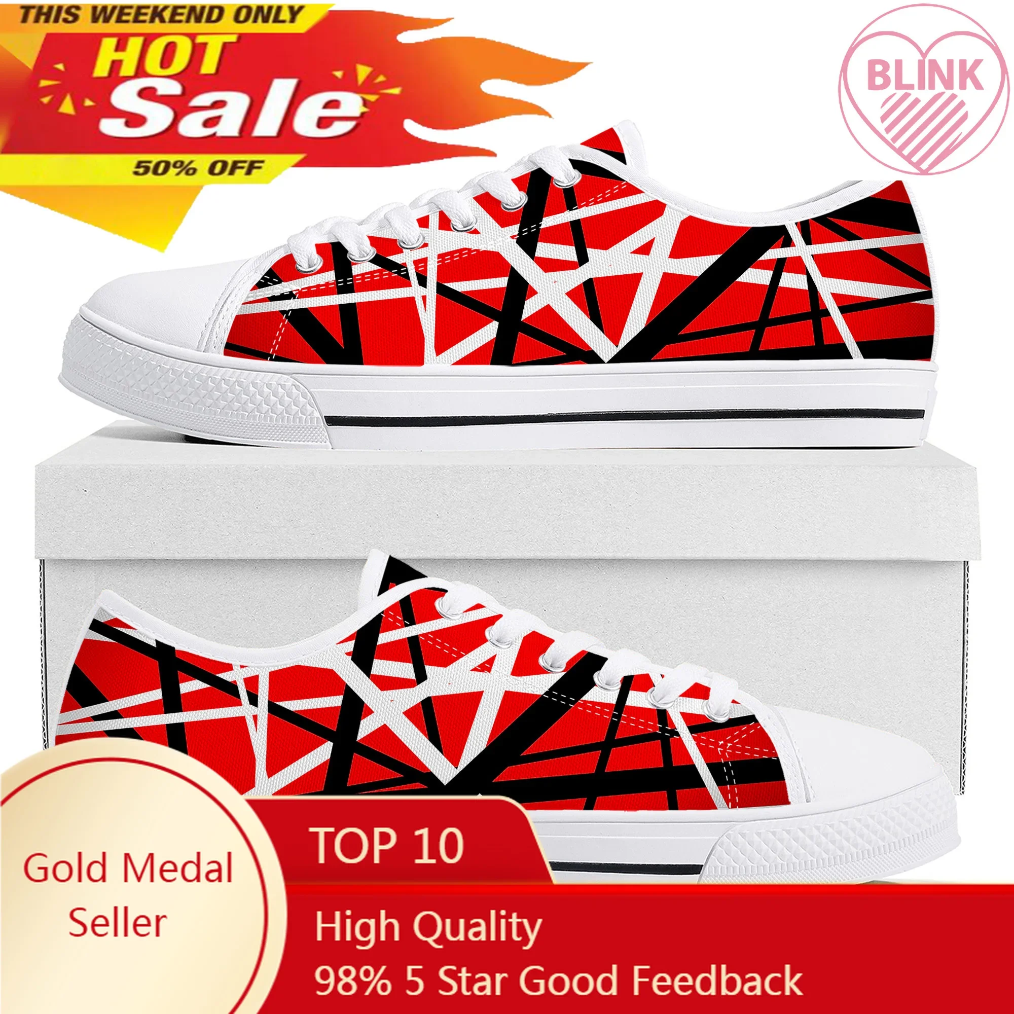 Van Evh-Zapatillas de lona de alta calidad para hombre y mujer, zapatos informales a rayas, calzado personalizado para parejas, 5150, 1984