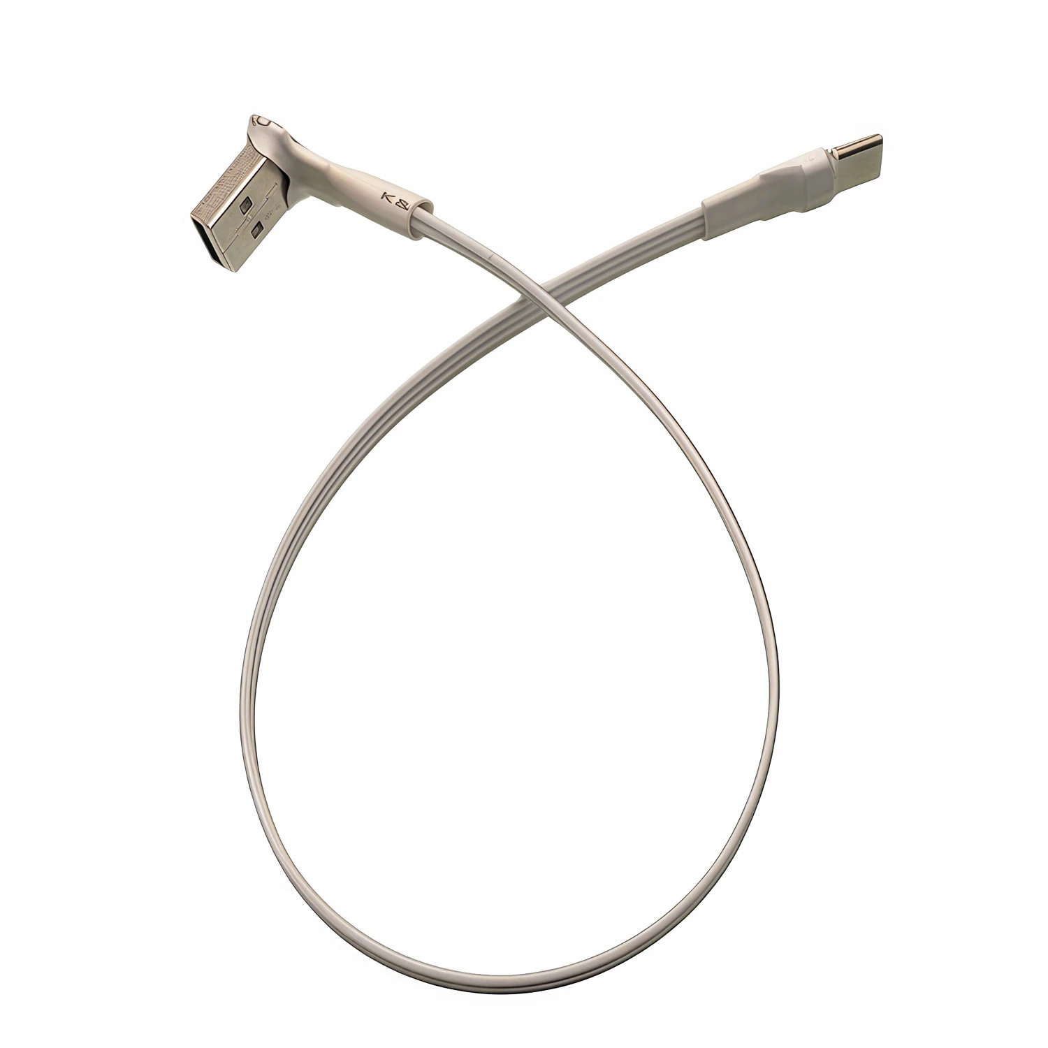 5CM double-sided connector type-c data cable Android super flat soft double elbow mobile game tpc-c charger short line 5CM-300CM