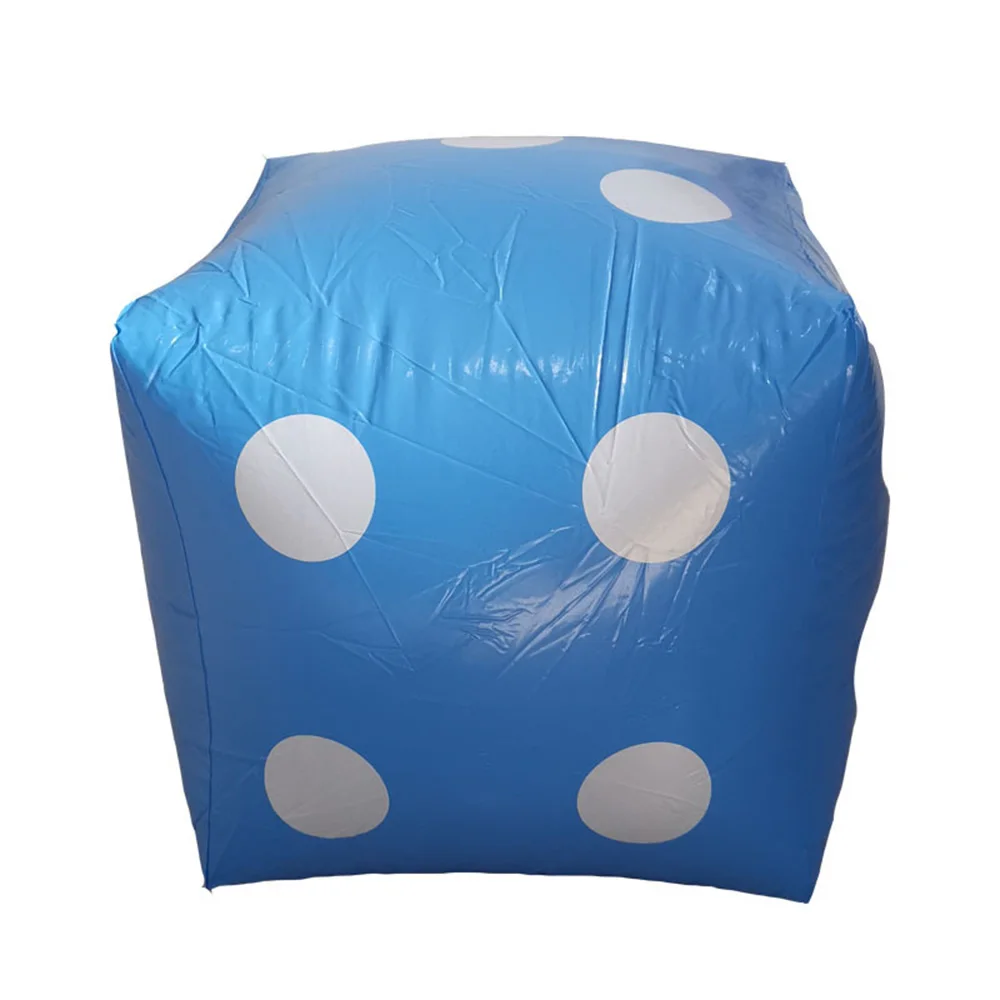 Casino Theme Party Decor Inflatable Dice 33cm Big Dice Stage Prop Inflatable Balloon Dice Party Pool Beach Toy For Poker Party