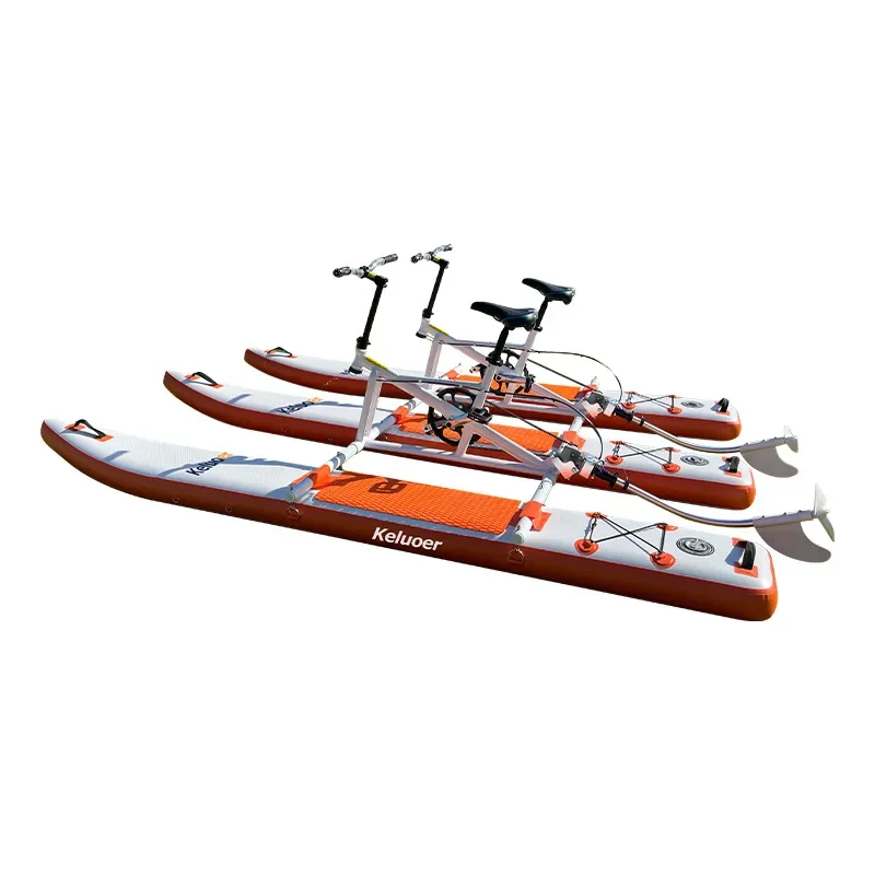 Double water inflatable bicycle