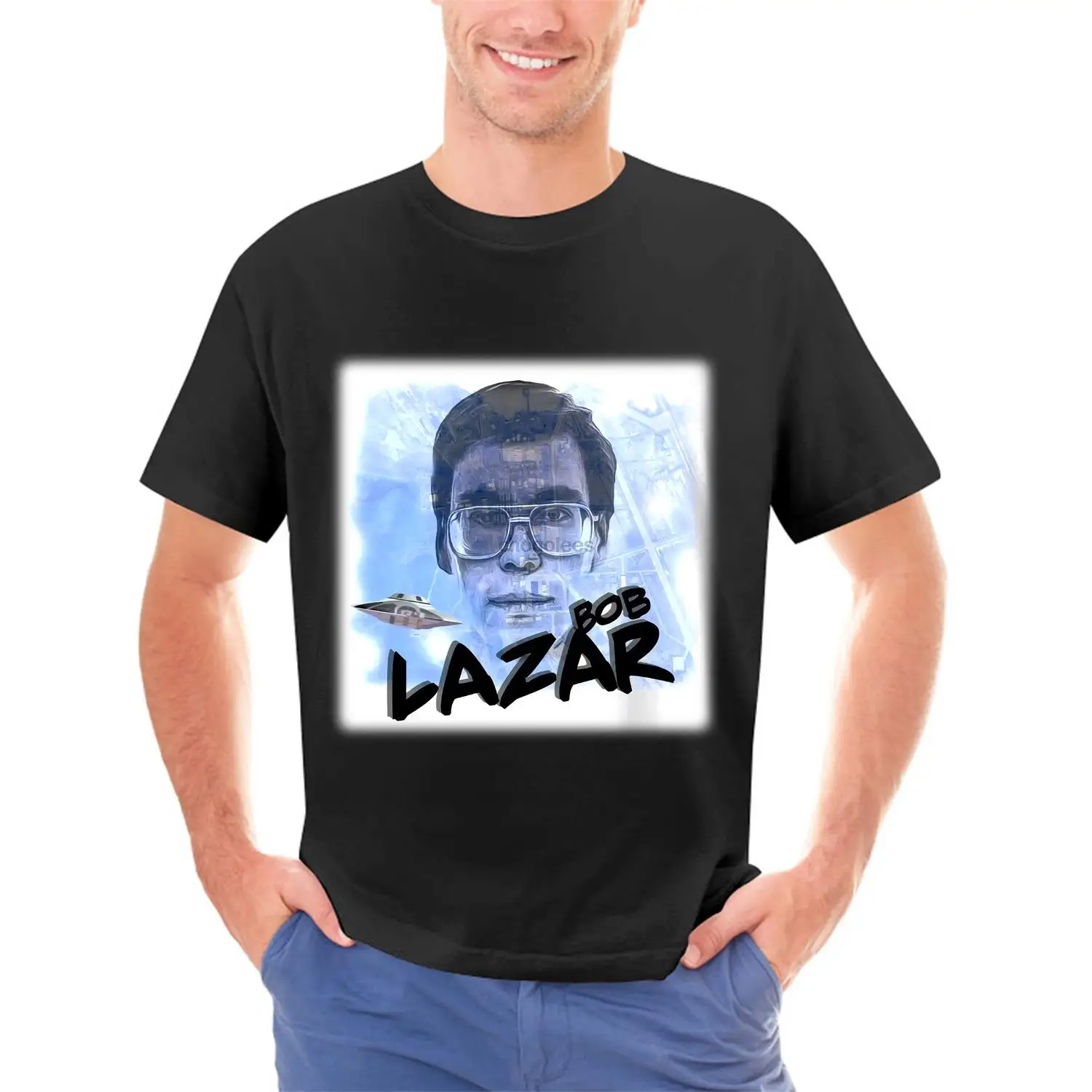 bob lazar t shirt print map base ufo government secrets grey alien roswell conspiracy spaceship abduction cow area 51