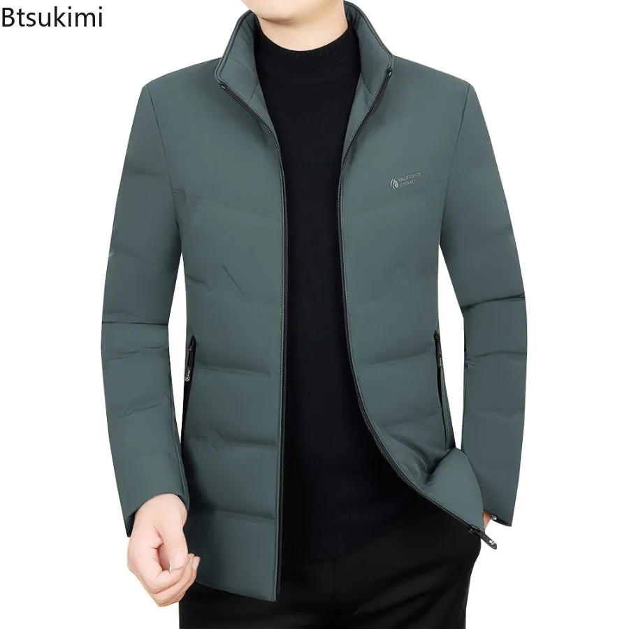 2025 Men's Casual Lightweight Duck Down Jackets Autumn Winter Outwear Slim Fit Short Parkas Windproof Warm Tops Padded Clothing