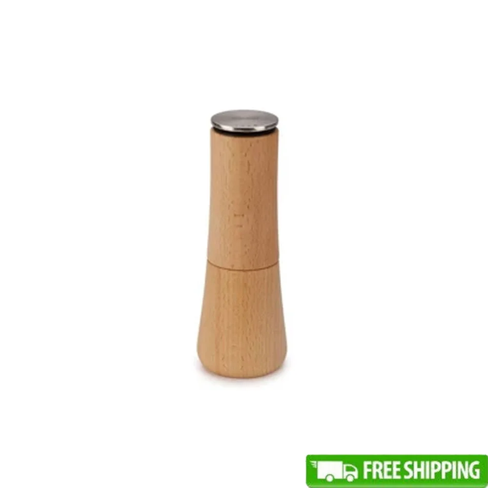 

Natural Beech Wood No-Spill Pepper Mill Kitchen Utensil Ceramic Grinding Mechanism Easy Refill Elegant Design Adult Use 7.48