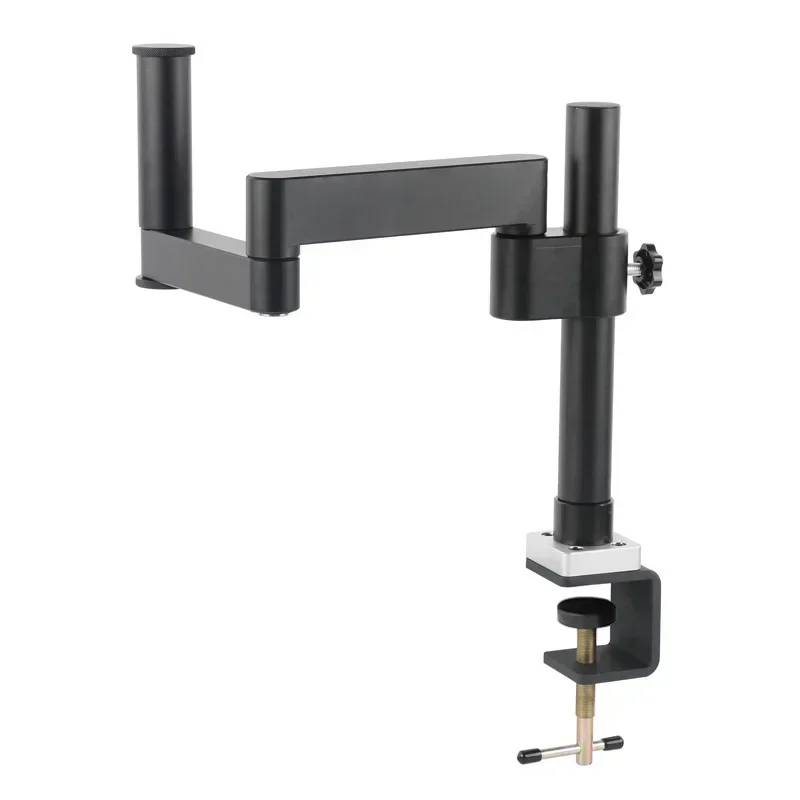 Rotating Folding Arm Microscope Rripod Articulating Clamp Stand 76mm Trinocular Bracket 50mm Zoom C Mount Lens Focus Holder