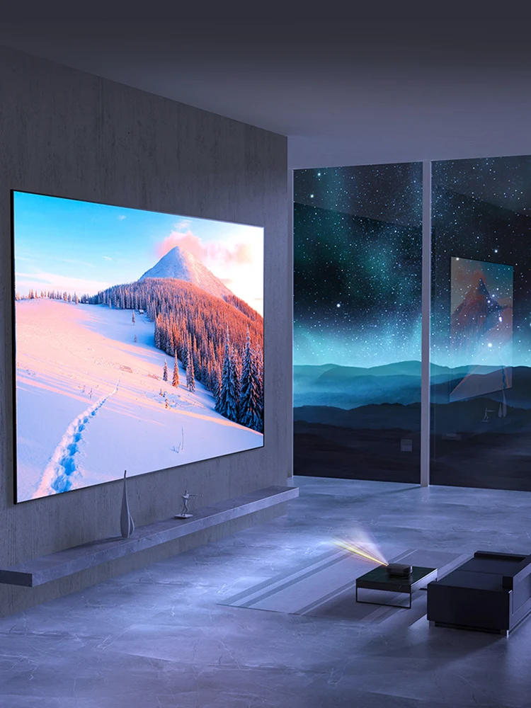 Ekran projekcyjny VisualMr Black Diamond ALR z ramką stałą, odrzucający światło otoczenia, z ramką 1 cm, projekcja 8K dla standardowych projektorów. — zdjęcie 2