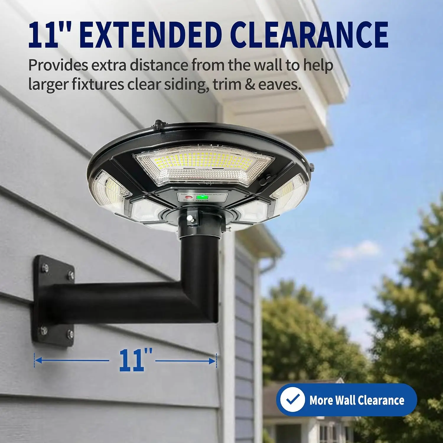 Outdoor 90° Wall Mount Bracket Solar Pole Top Light Outdoor Lighting Mounting Arm L-Shaped Light Stand, Rust Resistant Galvanized Steel Light Holder for Garage Fence Garden Light