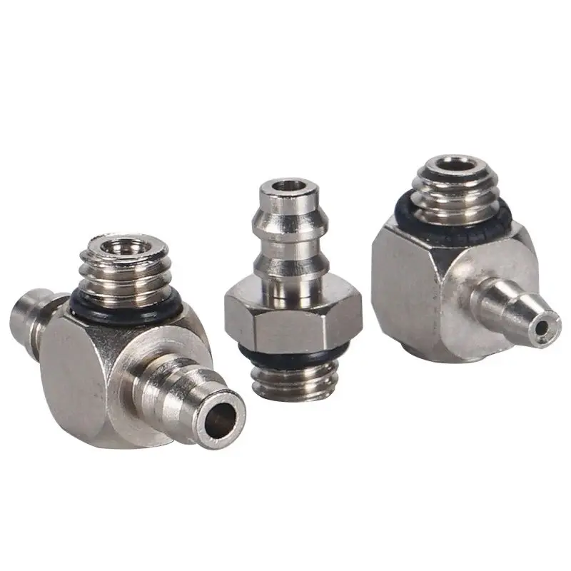 5 PCS M3 M4 M5 M6 Straight Elbow Mini Quick Fitting Male Thread Connector Fast Twist Joint Coupling Pneumatic Tube 3MM 4MM 6MM