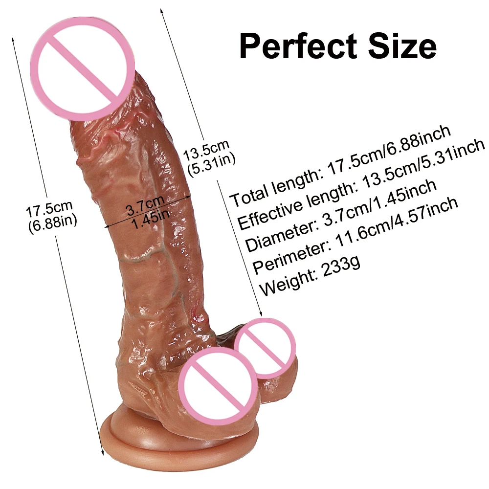 Super Realistic Silicone Dildo Soft Skin Penis Moderate Dick Sex Toys For Women Strapon Vaginal Anal Sexual Stimulation Products