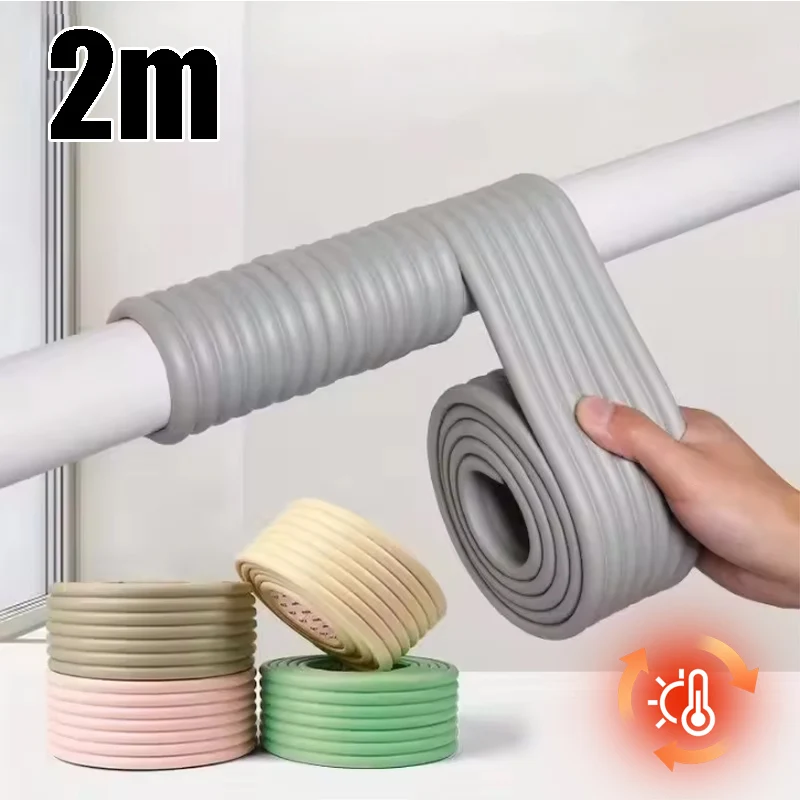 Self-Adhesive Thickened Sponge Foam Pipe Insulation Wrap Professional Anti-Freeze Protection for Outdoor Water Pipes Thermal