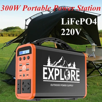 휴대용 발전소 360 태양광 발전기, 400W, 220V LiFePO4 배터리, 야외 비상 모바일 보조배터리, AC/DC 홈 캠핑