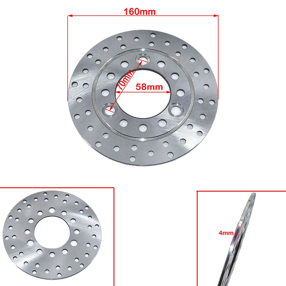 160 170 180 190mm front or rear Brake Disc For  Chinese GY6 Scooter i Motorcycle ATV Moped Go Kart Spare Parts