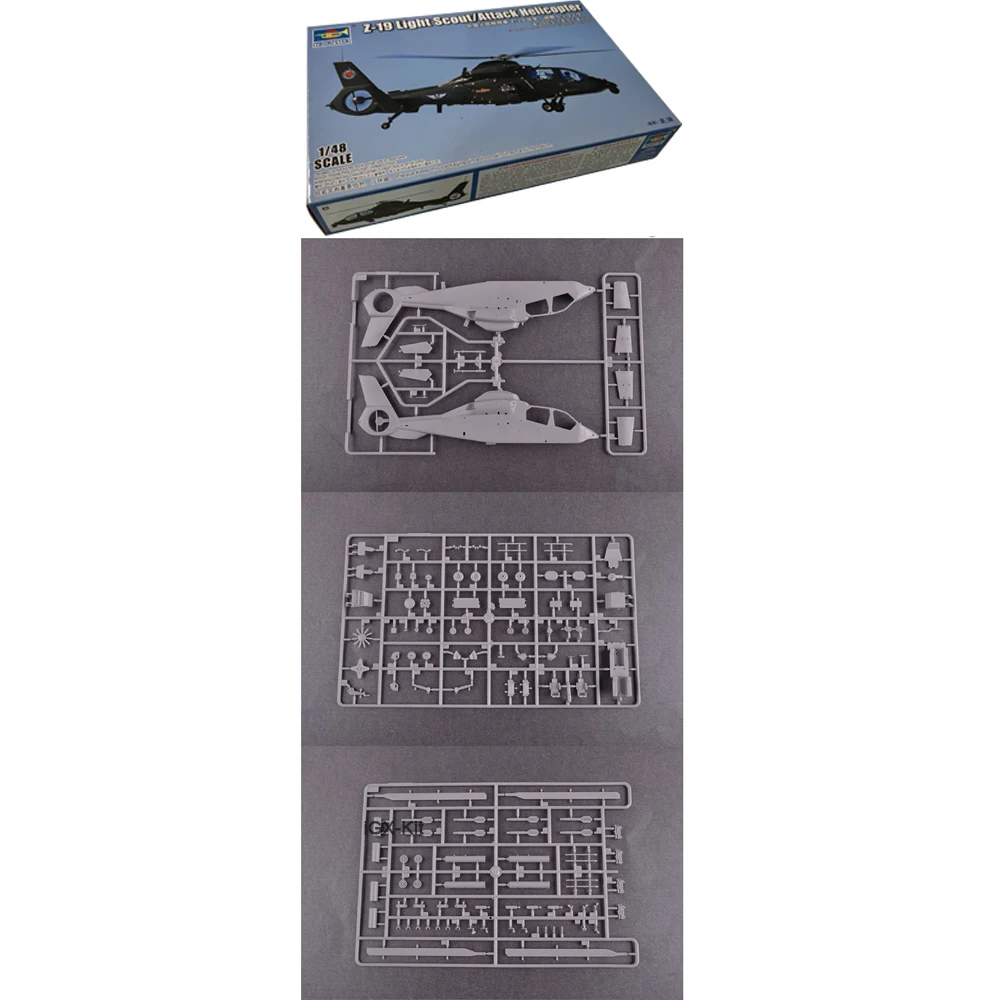 

Trumpeter 05819 1/48 Scale PLA Z19 Z-19 Light Scout Attack Helicopter Handcraft Plastic Assembly Model Building Kit