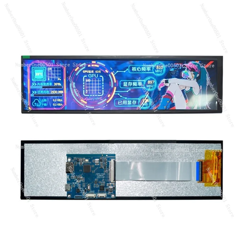 8.8 بوصة حافظة كمبيوتر شاشة ثانوية شاشة HDMI محمولة للوحة مستشعر AIDA64 شاشة Raspberry Pi تعمل باللمس شاشة خارجية ذاتية الصنع