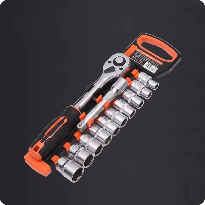 Automobile Maintenance Hand Tools Chrome Vanadium 12PCS 12.5mm Professional Hand Tool Socket Wrench Set