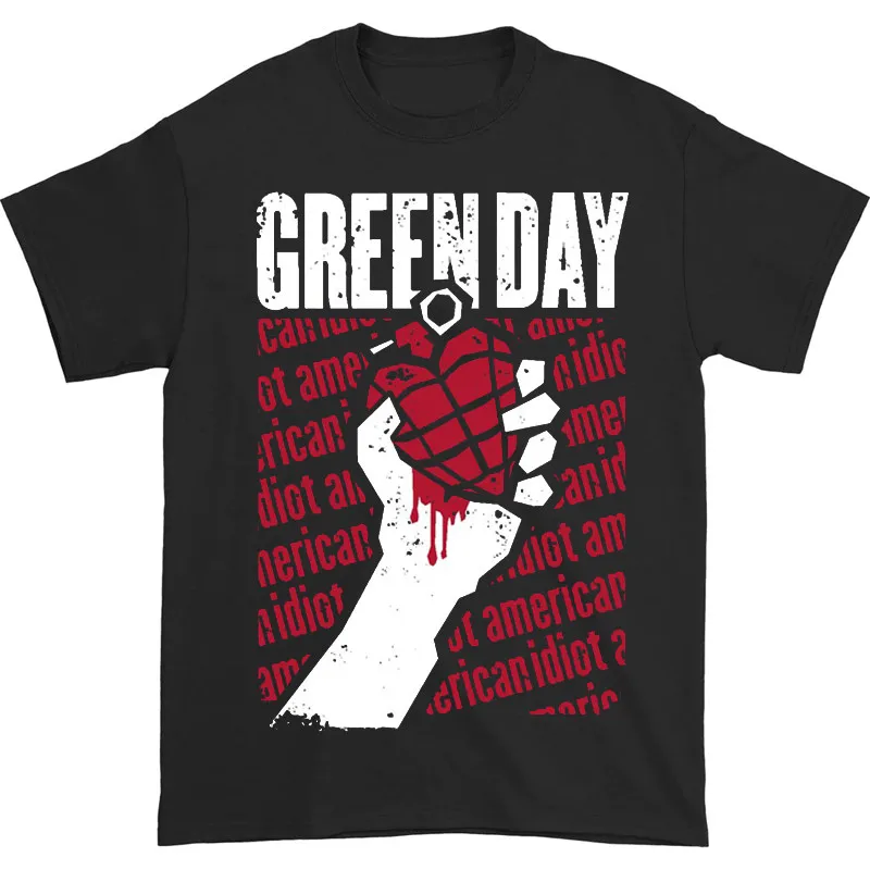 Green Day Band Rock Casual T-Shirt Men's and Women's Luxury Band Brand Top