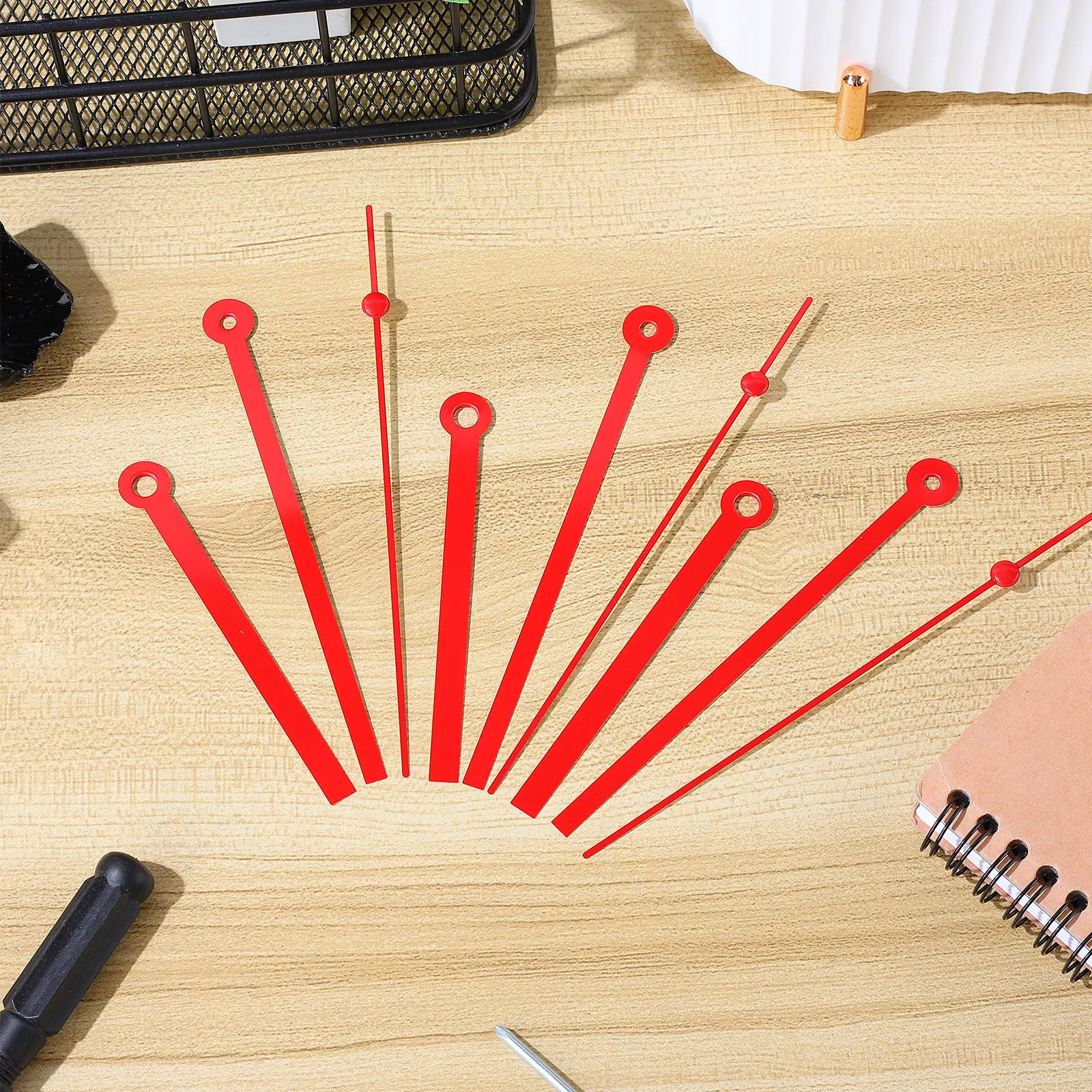 10 Sets Hands for Making Clocks Accessories Red Replacement Only DIY Wall Large Kit