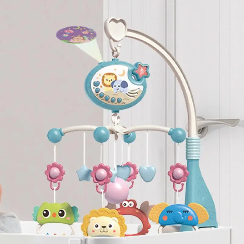 45x54cm Baby Crib Mobile Rattle Toy For 0-3 Years Old Infant Rotating Musical Projector Bed Bell Educational For N ewborn