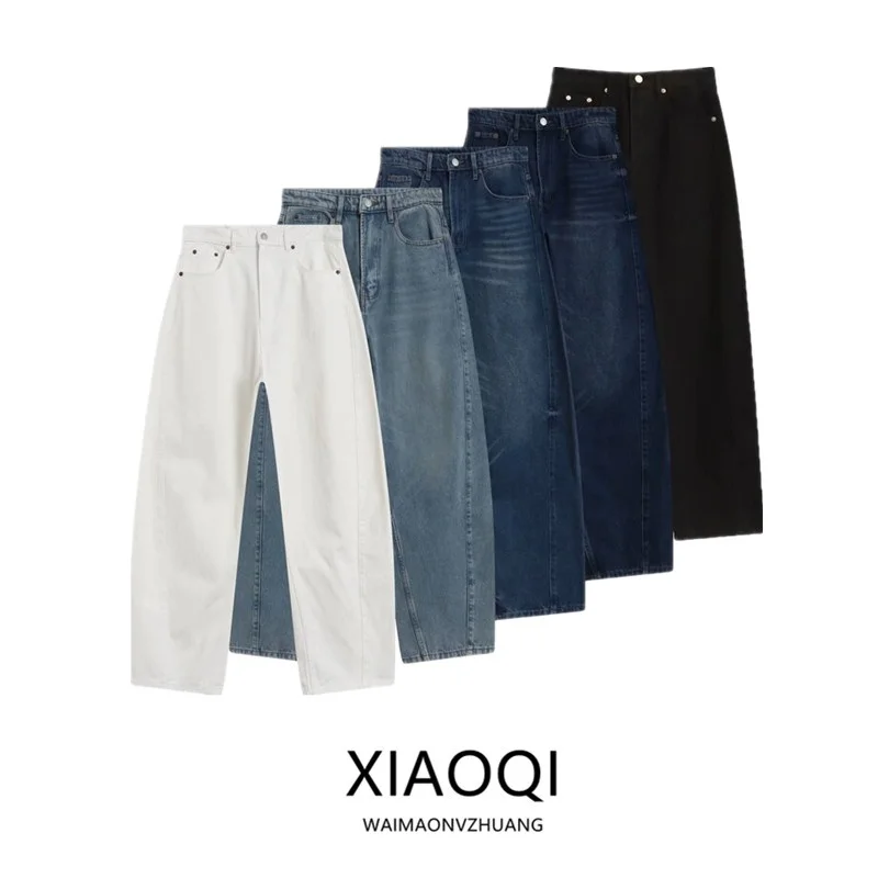

Spring 2026 Women's Loose Casual Balloon Waist Denim Jeans New Arrival Mid-Rise Comfortable Fit Classic Blue Color