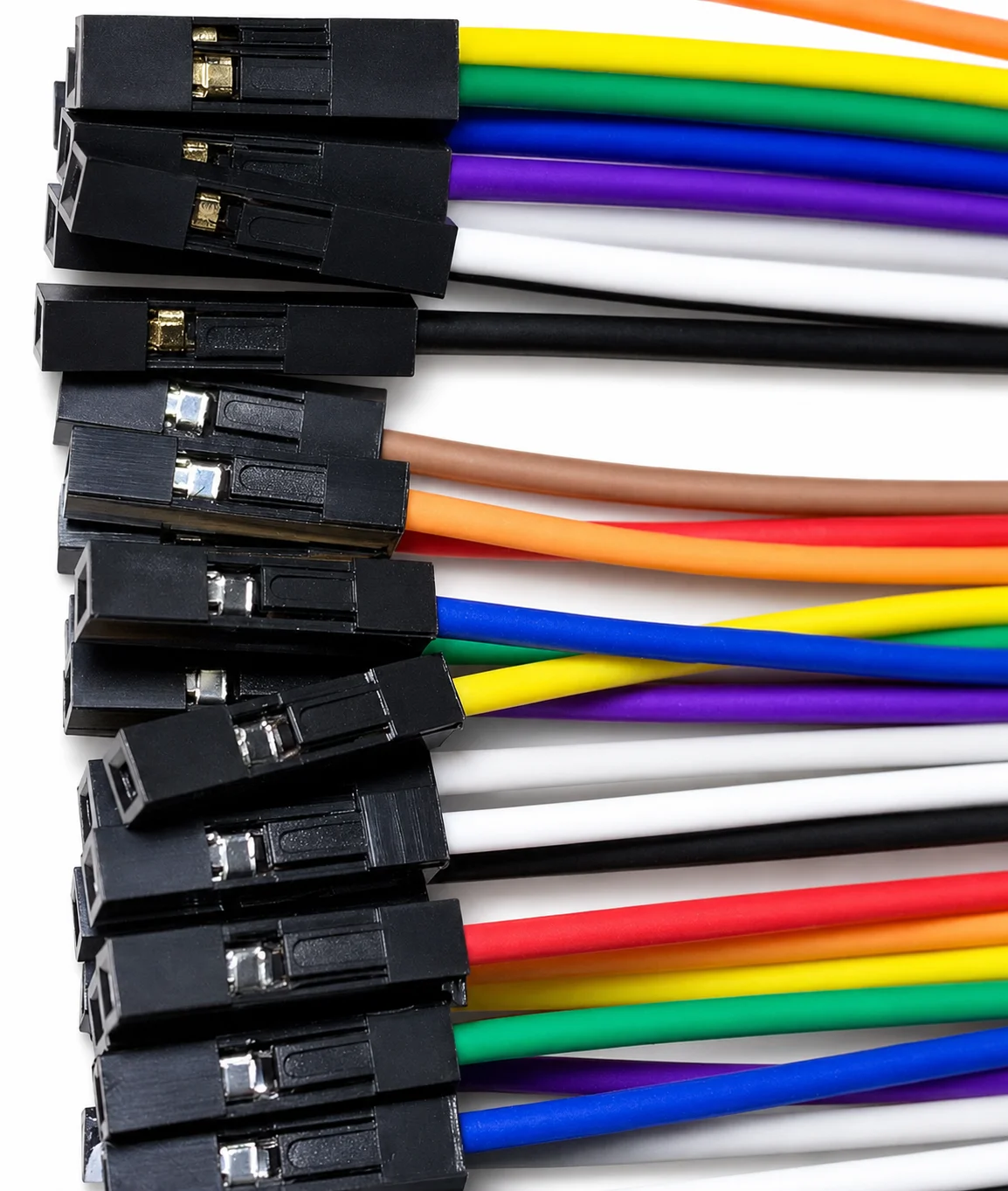 40P Dupont Jumper Wire Cable Female to Female Male to Female Male to Male Color Ribbon Connector 10/20/30/40cm