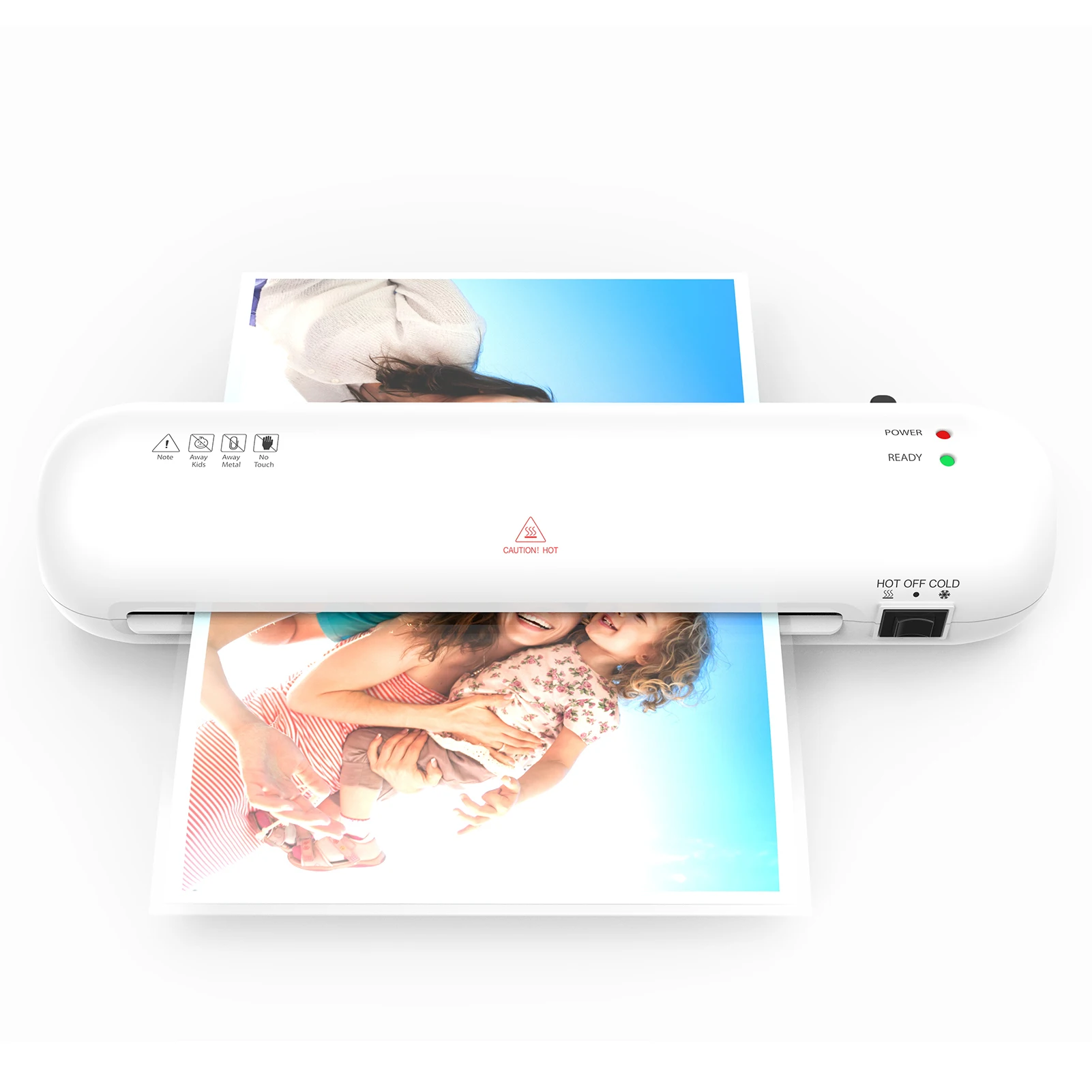 

A4 Laminator Machine Set Desktop Hot and Cold Lamination 2 Roller System 9 inches Max Width with Paper Cutter Trimmer Rounder