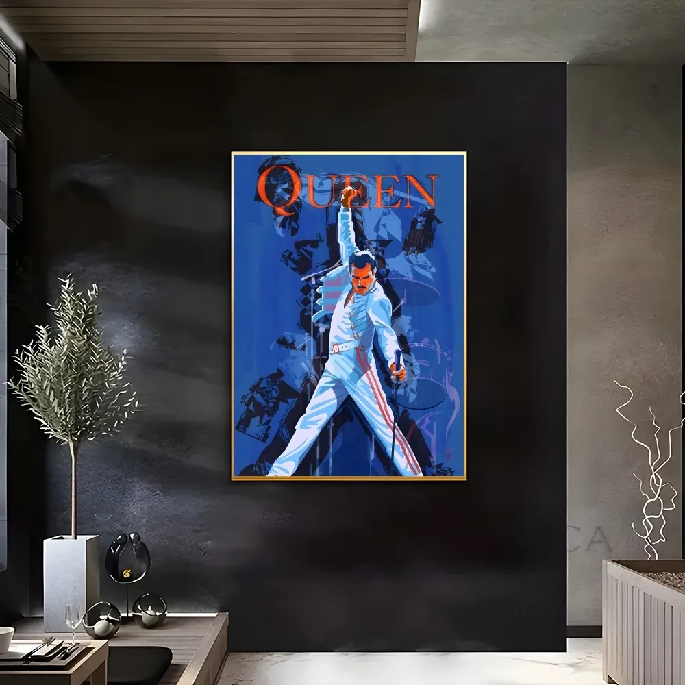 Freddie Mercury Queen Canvas Art Poster Poster Sticky Wall Art Printing Waterproof Home Living Bed Room Bar Aesthetic Decor