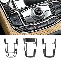 For Audi A4L A5 2009 2010 2011 2012 2013 2014 2015 2016/ Q5 2010 e2018 Carbon Fiber Center Console Geared Shift Panel Cover Trim