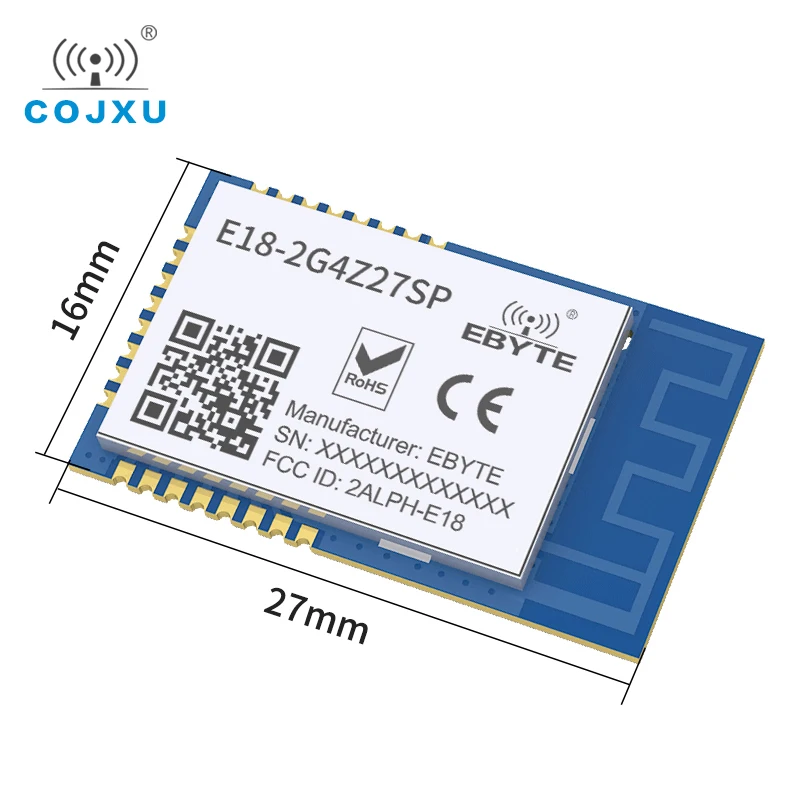 CC2530 ZigBee Wireless Module Ad Hoc Mesh Network COJXU E18-2G4Z27SP 2.4GHz 27dBm 3.3V PA+LNA SMD PCB Antenna Smart Home