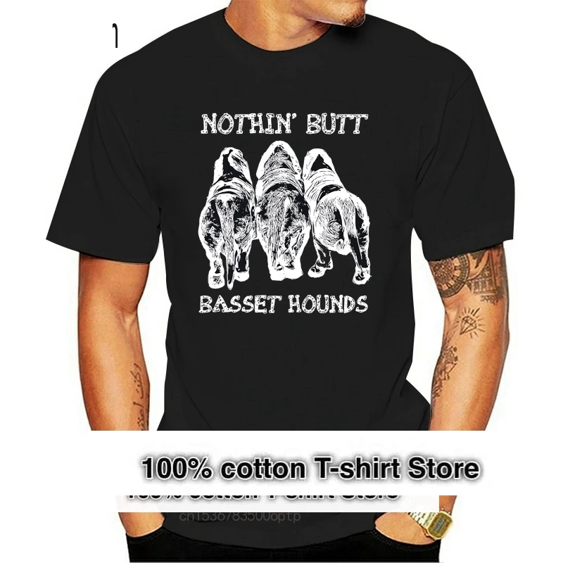 nothin butt basset hounds farm t shirt men Customize tee shirt S-XXXL Original Sunlight fashion Spring Autumn Outfit tshirt