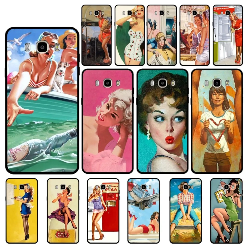 Sexy Pin Up Girl  Phone Case For Samsung J 7 plus 7core J7 neo J6 plus prime J6 J4 J5 Mobile Cover