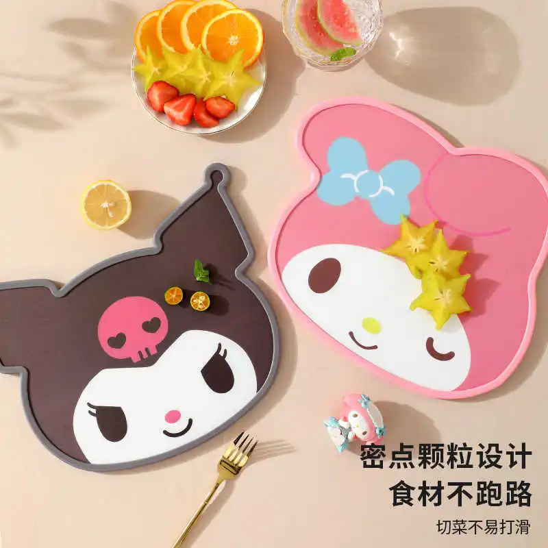 

HelloKittys Special-shaped Cutting Board Antibacterial Kuromi Household Fruit Complementary Food Grade PP Cut Vegetable Panel