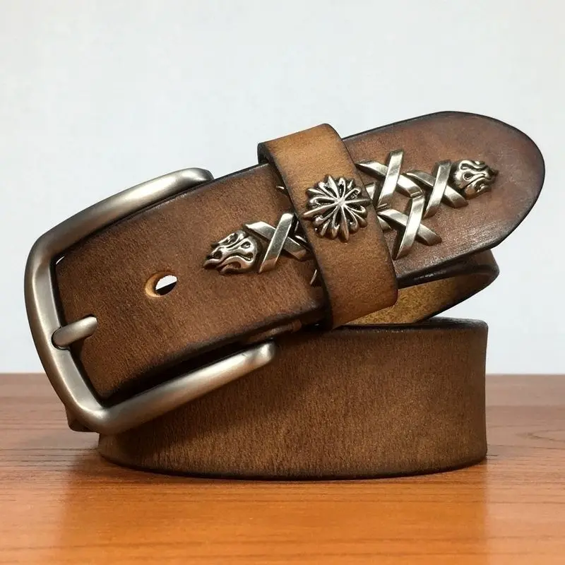 Belt Men Leather 38mm Classic Waistband Ceinture Hommes Jeans Casual Accessory One Size