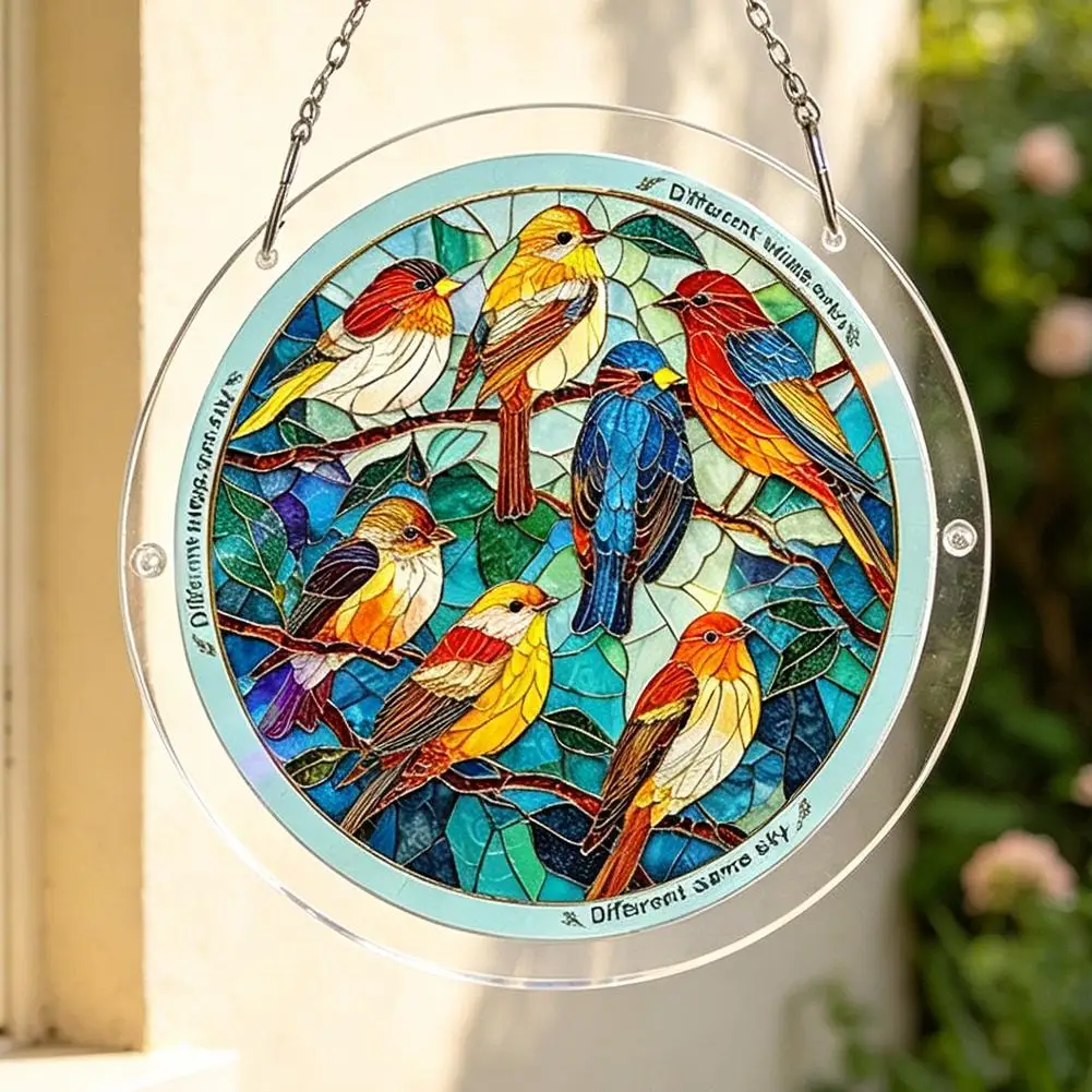 83 Pcs Jigsaw Puzzle Suncatcher 20cm Sun Catcher Acrylic Puzzle Stained Glass Window Hanging Suncatcher Diy Home Decor