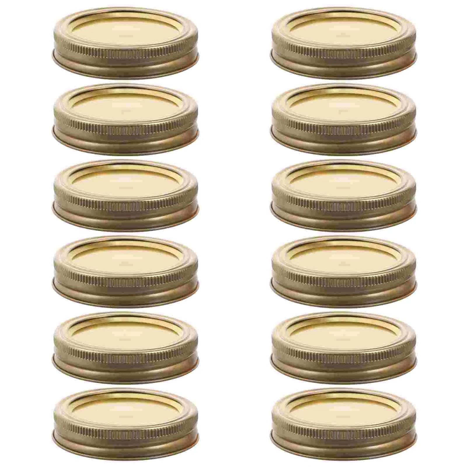 12 Sets Leak Proof Seal Canning Lids Rings Bands for Mason Canning Jars 70mm