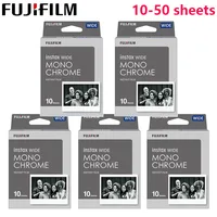 10-100 hojas de papel fotográfico blanco de 5 pulgadas de ancho, papel fotográfico de lapso de tiempo blanco y negro para película de cámara Fujifilm Instax 210/200 WIDE300/400