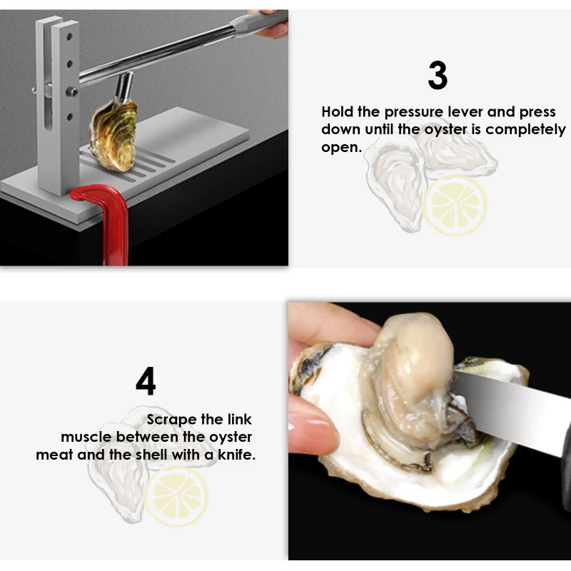 Imagem -06 - Oyster Shucker Tool Grupo Shucking Kit Faca Seafood Clam Opener Ferramentas Aço Inoxidável