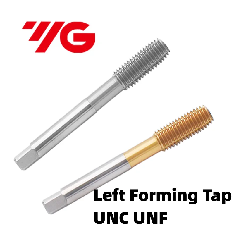 1PCS YG HSSE American Left Forming Tap UNF UNC 10-32L 10-24L 1/4-20L/28L  5/16-18L 3/8-16L Machine TIN-Coating Screw Thread Taps