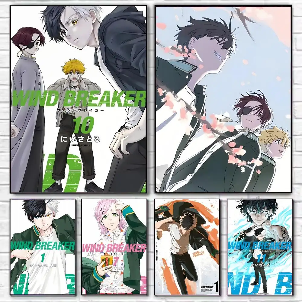 Anime Wind Breaker Poster Stylish Wall Art Print for Living Room Bedroom Study Office Café Home Decor Modern Gift