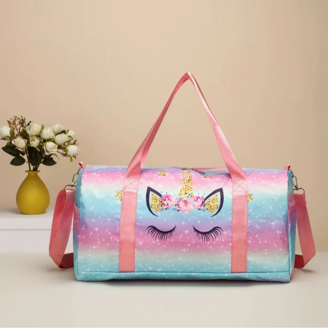 

Printed Unicorn Travel Bag Children Adult Shoulder Crossbody Bag Outdoor Sports Tour Large Capacity