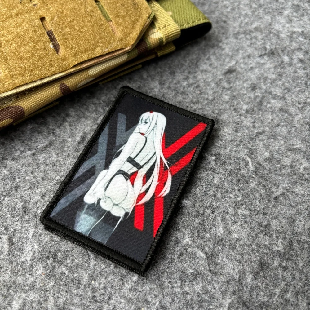 Zero Two Parche táctico con velcro para mochila y ropa – Diseño anime - imagen 4