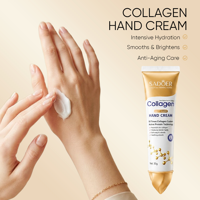  Collagen Hand Cream Hands Skin Friming skincare Moisturizing Brightening Hydrating Hands Creams Non-greasy Hand Skin Care New 
